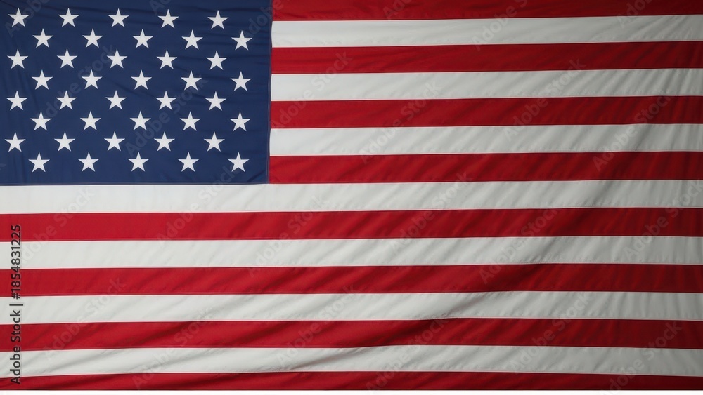 Fototapeta premium Full frame close-up of a vibrant American flag.