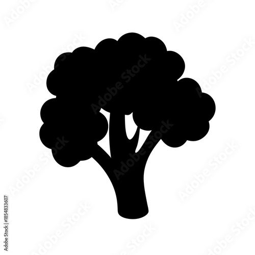 Dark broccoli silhouette