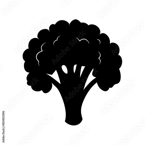 Silhouette of broccoli