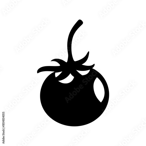 Single tomato with stem