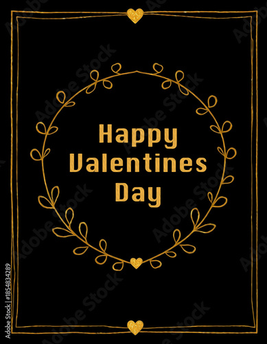 Valentine's Day card design. Illustration with oil paint. Pattern for printing on wall decorations, covers, wallpapers