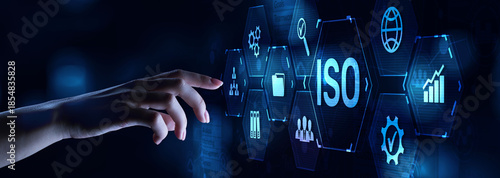 Photography ISO Standard certification standardisation quality control concept on screen