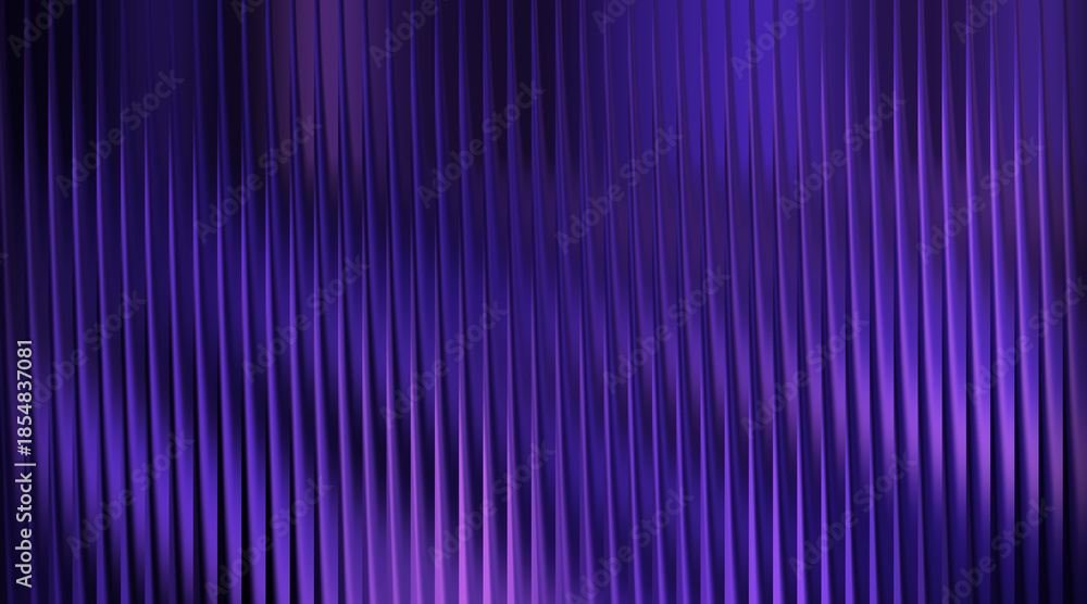 Fototapeta premium Vertical purple light streaks on a dark background forming a dynamic abstract pattern lines