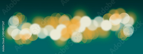 Golden and orange bokeh lights creating a festive, twinkling effect with soft, circular spots for