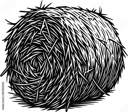 straw rolls vector hand drawn illustration
