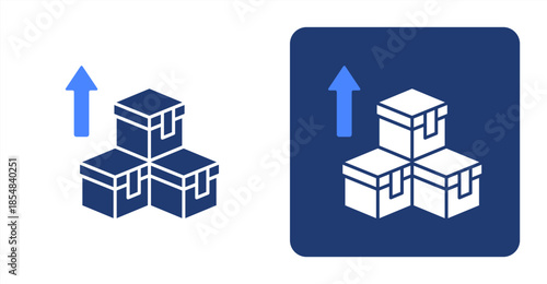 Export Glyph Color , Two-tone color and contrasting background icon illustration