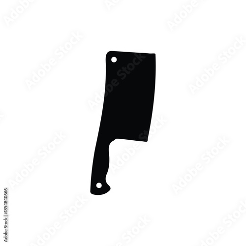 Cleaver silhouette vector flat design on white background.