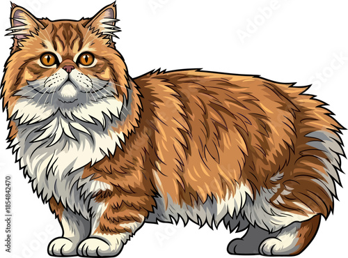 golden hour cat a plush felines cozy aura and enduring, affectionate spirit, vector isolated on transparent background