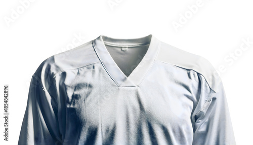 Sweaty white sports jersey
