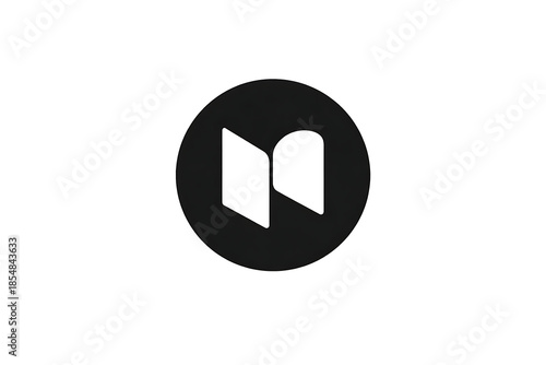 Medium logo icon on a black circle background for blogging and online publishing platforms representing writers community storytelling and digital journalism in minimalist style
