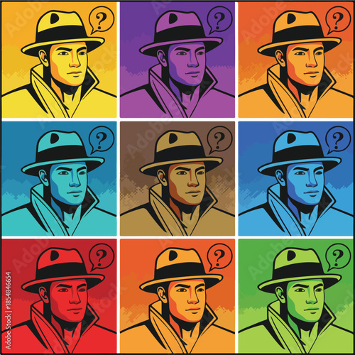 Pop Art Detective A Colorful Exploration of Mystery and Intrigue.