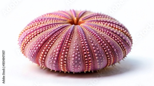 Isolated Sea Urchin on White Background - High-Resolution Drone Photography Stock Photo