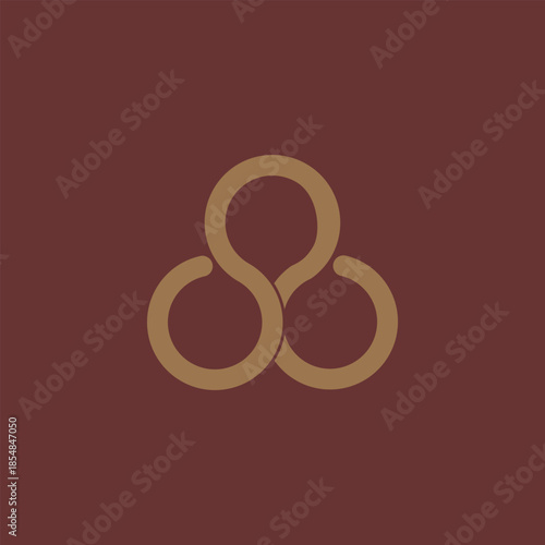 vector illustration of an abstract logo from three circle