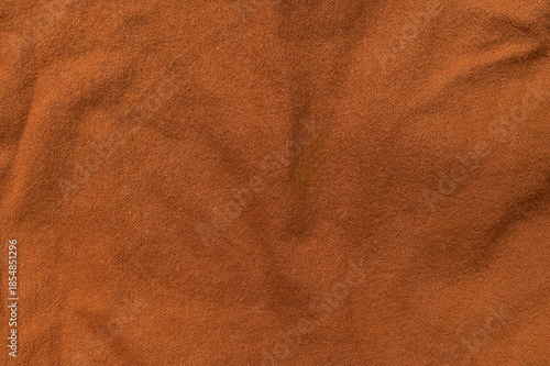 Wallpaper Mural Close-up of wrinkled brown cotton fabric, top view. Waves of natural, eco-friendly fabric, abstract background of clothing material. Cotton fabric texture, textile industry, fashion Torontodigital.ca