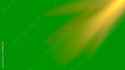 Sun light rays glowing loop video effect on a green background