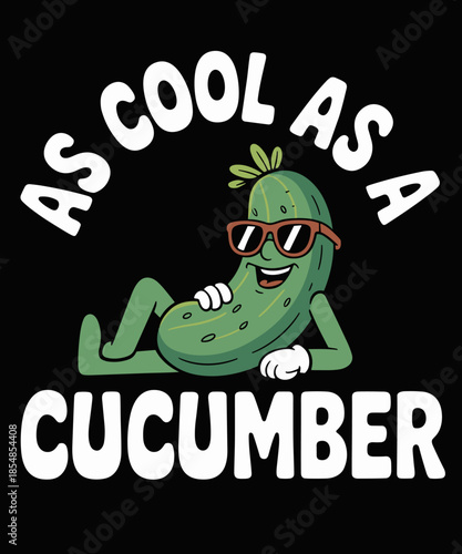 Fresh And Funny Cucumber Graphic