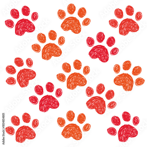 Red paws background