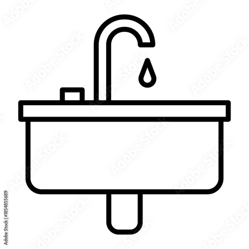 Sink Icon Vector Design Template Simple and Modern