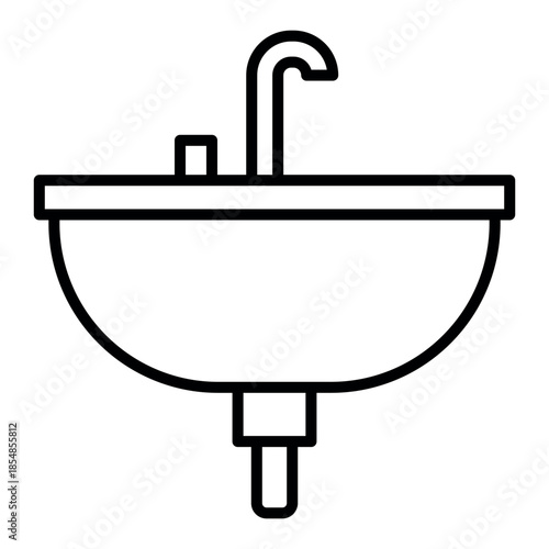 Sink Icon Vector Design Template Simple and Modern