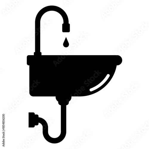 Sink Icon Vector Design Template Simple and Modern
