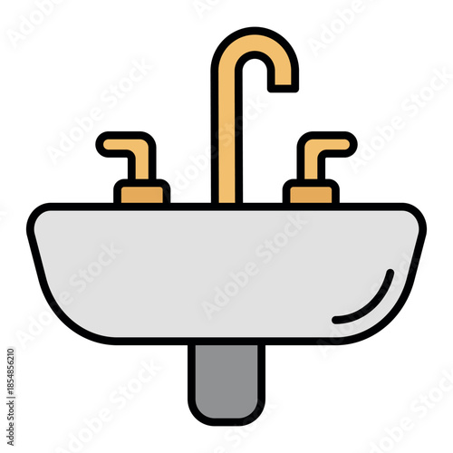 Sink Icon Vector Design Template Simple and Modern