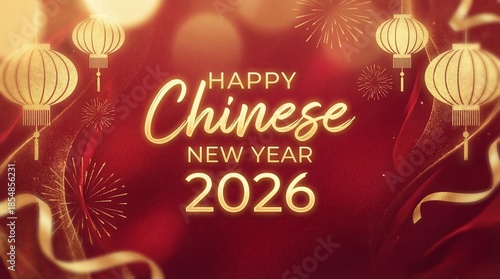 Modern Minimal Happy Chinese New Year 2026
