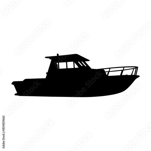 Silhouette of a boat fishing boat recreational boat motorboat vessel watercraft marine transport