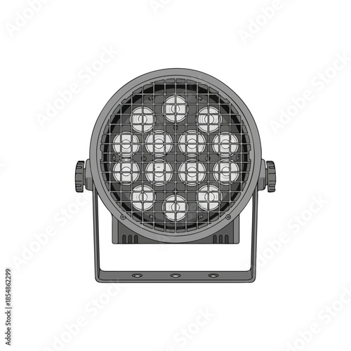 ector Illustration of Stage Flood Light