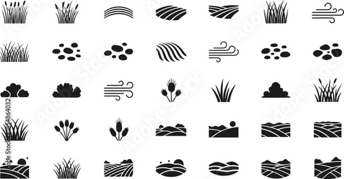 Minimalist nature icon set