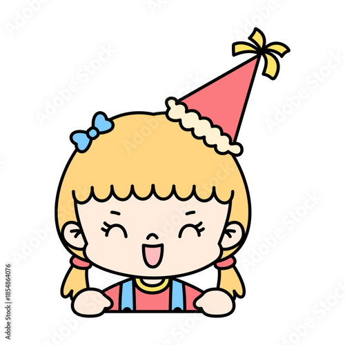 New Year Party Kid Isolated Illustration