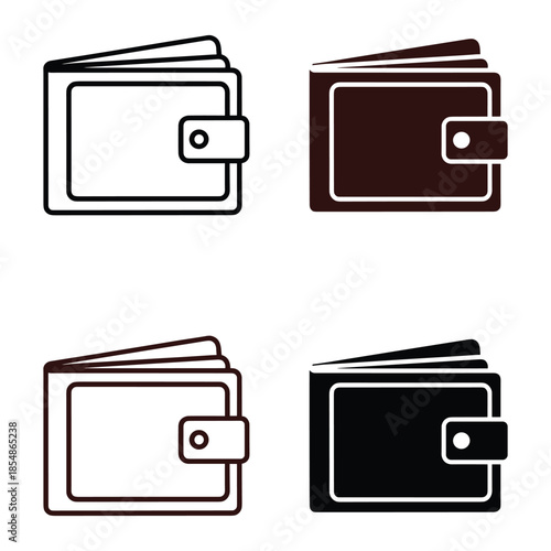 Four Wallets with Different Colors and Styles black wallet