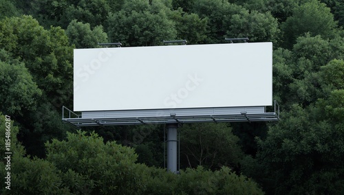 Wallpaper Mural Large outdoor billboard advertising mock up, trees in the background Torontodigital.ca