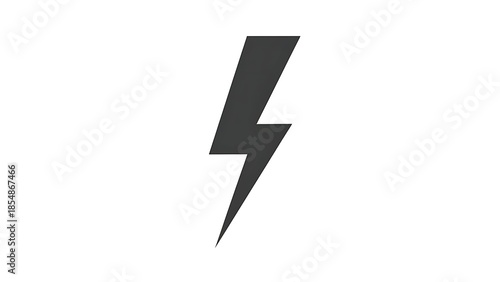 Black lightning bolt symbol on a white background