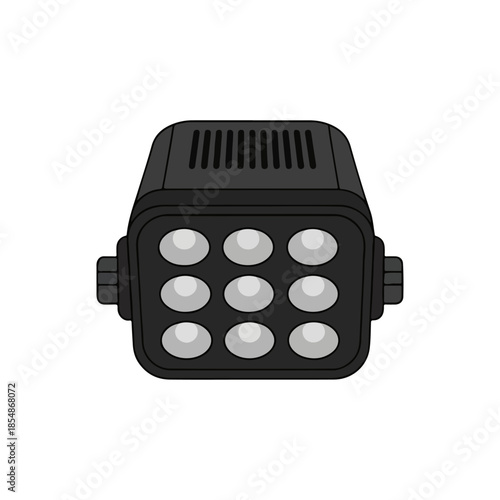 Vector Drawing of Blinder Stage Light