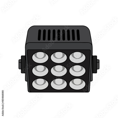 Vector Drawing of Blinder Stage Light