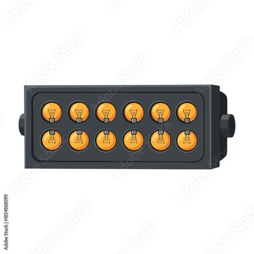 Vector Drawing of Blinder Stage Light