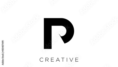 Letter PR logo design template