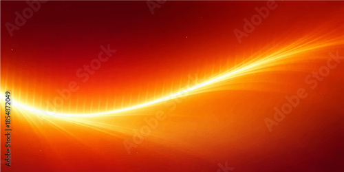 An abstract orange background featuring glowing waves and bright energy rays creates a vibrant motion pattern with a light blur and fire-colored backdrop illustration