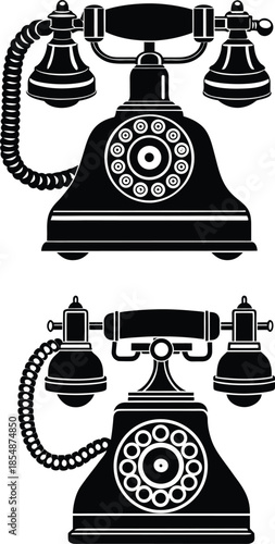 retro black telephone