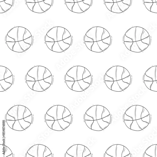 Hand drawn sport seamless pattern background