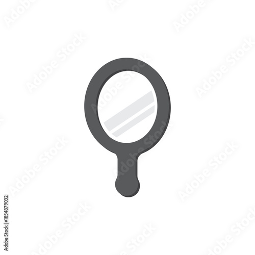 vector flat design hand held mirror glass.