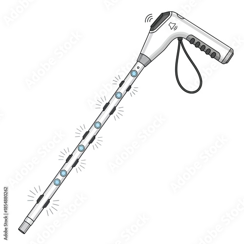 Smart electronic cane for visually impaired people with sensors