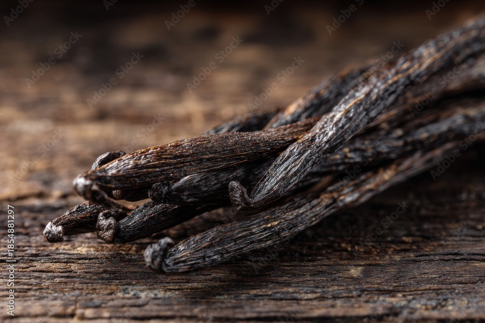 Fototapeta premium Macro photography of dried vanilla beans