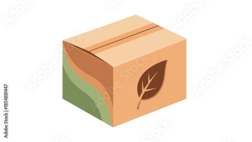 Eco friendly cardboard box with leaf design for sustainable packaging
