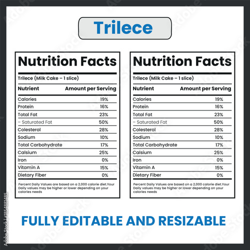 Trilece Illustration – Traditional Albanian Milk Cake Dessert