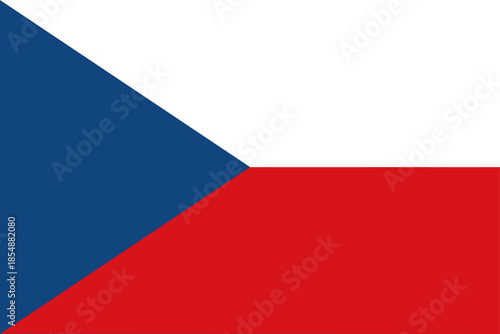 Czech Republic Flag Vector. Czech Republic national flag with accurate colors and clean proportions on white background