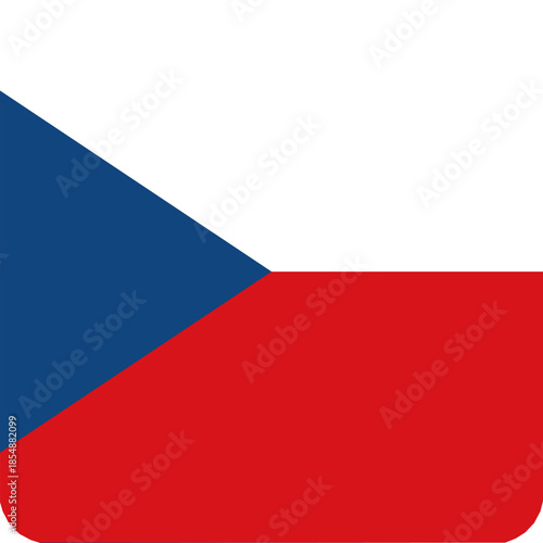 The Simple of Czech Republic Flag Vector. Czech Republic national flag with accurate colors on white background