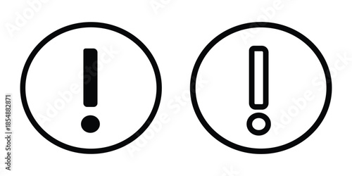 Exclamation mark Icon in White Background