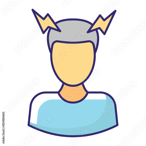 Head Pain Vector Icon which can easily modify or edit