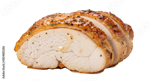 Sliced Roasted Turkey Breast with Rosemary and Pepper